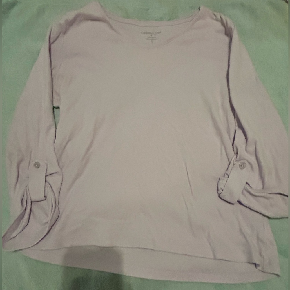 Lilac colored top, Coldwater Creek, size S, 100% cotton